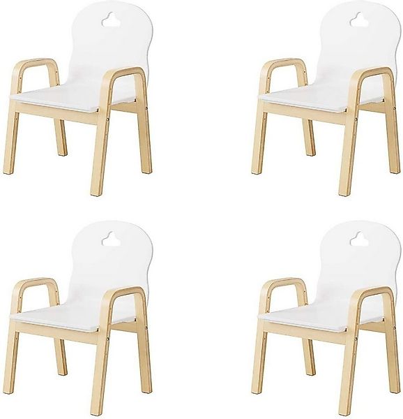 Homfa Kindersitzgruppe Kinderstuhl 4er Set, Stuhl für Kinder höhenverstellb günstig online kaufen