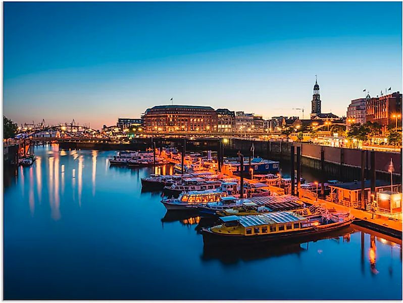 Artland Wandbild "Hamburg Hafen Panorama mit Michel", Deutschland, (1 St.), günstig online kaufen