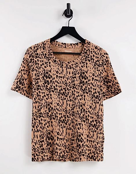Whistles – Mehrfarbiges T-Shirt aus Jersey mit Safari-Print günstig online kaufen