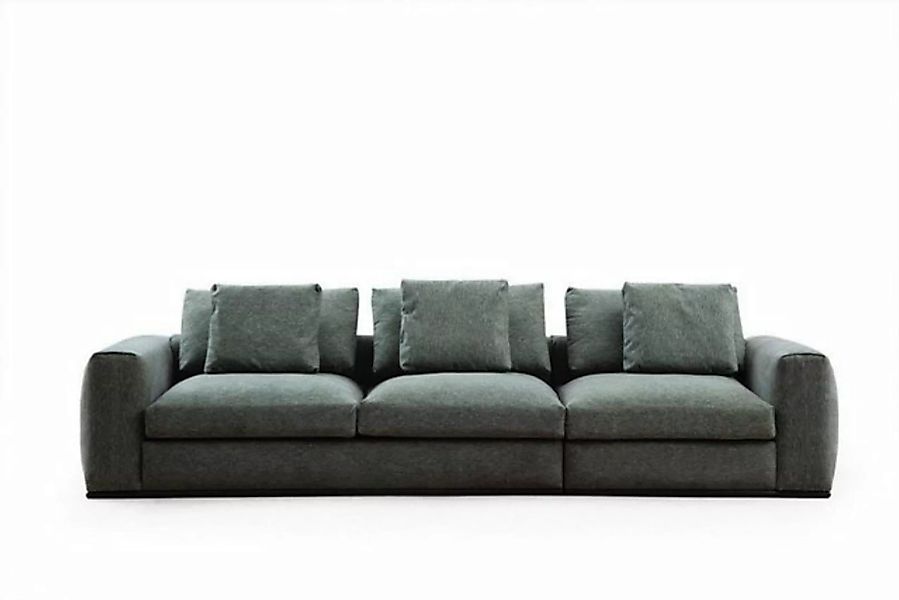 JVmoebel 3-Sitzer Wohnzimmer Sofa 3 Sitzer Polster Sofas Design Holz Textil günstig online kaufen