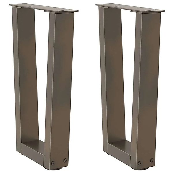 vidaXL Couchtischbeine V-Form 2 Stk Naturstahl 28x42-43,3 cm Stahl 4012623 günstig online kaufen