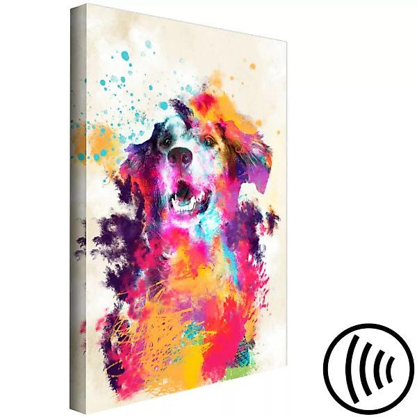 Leinwandbild Watercolor Dog (1 Part) Vertical XXL günstig online kaufen