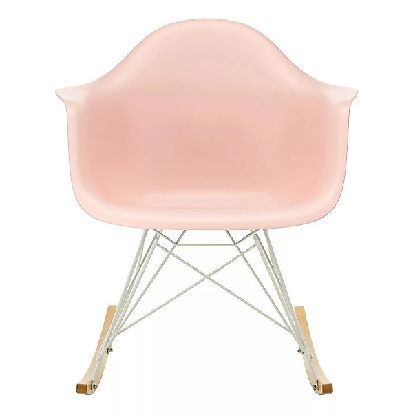 Vitra - Eames Plastic Armchair RAR Schaukelstuhl weiß - blassrosa/Sitzschal günstig online kaufen