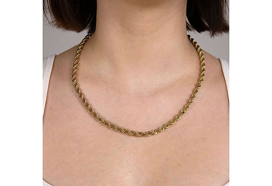 HOPLO Goldkette Goldkette Kordelkette Länge 42cm - Breite 4,5 mm - 585-14 K günstig online kaufen