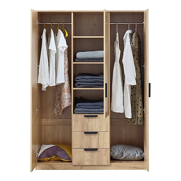 en.casa Kleiderschrank »Eiselfing« 3 Türen 4 günstig online kaufen