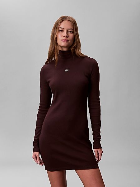 Calvin Klein Jeans Minikleid Ohne Tasche Figurbetonte Passform mit Stehkrag günstig online kaufen