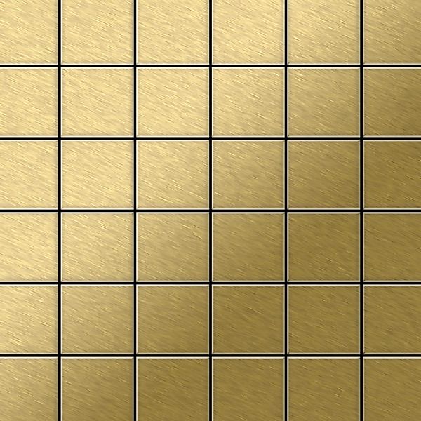 ALLOY Mosaik Fliese Massiv Metall Titan Gebürstet Gold 1,6mm Stark Cinquant günstig online kaufen