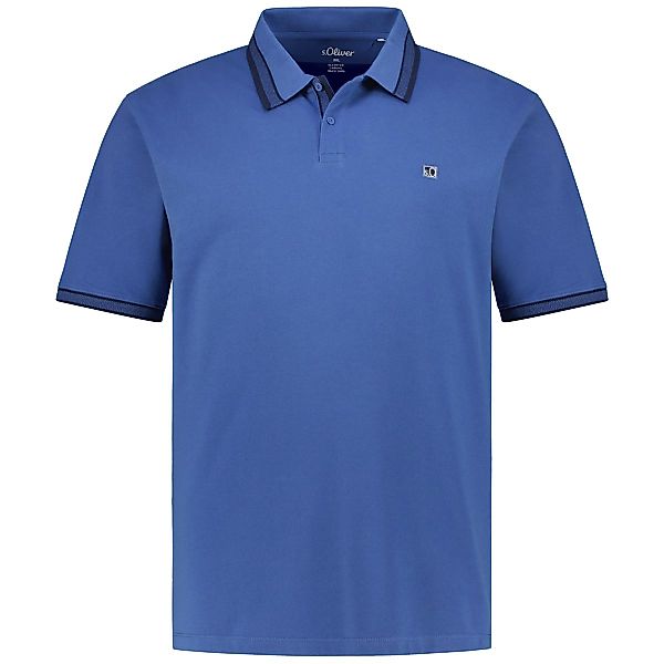 s.Oliver Poloshirt mit Kontrastdetails Farbe blau Größe: 5XL günstig online kaufen
