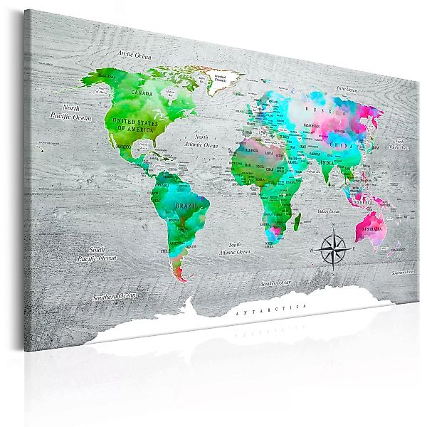 Wandbild - World Map: Green Paradise günstig online kaufen