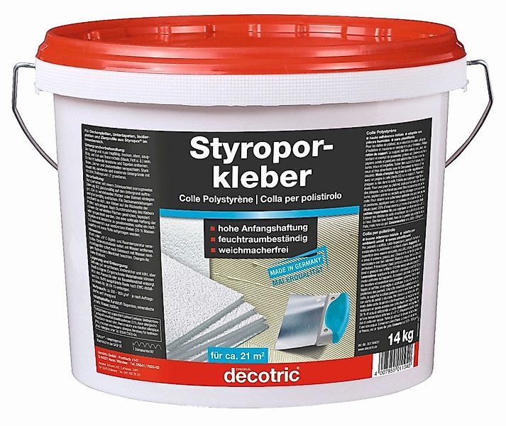 decotric® Dispersionskleber Decotric Styroporkleber 14 kg günstig online kaufen