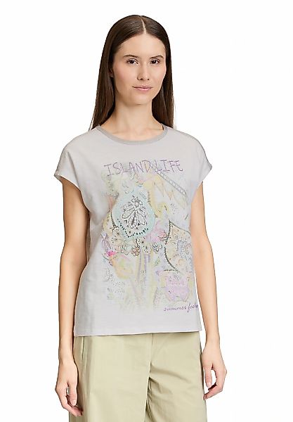 Cartoon Kurzarmshirt "Damen mit Placement" 1 Stk. Aufgesteppte Bänder günstig online kaufen