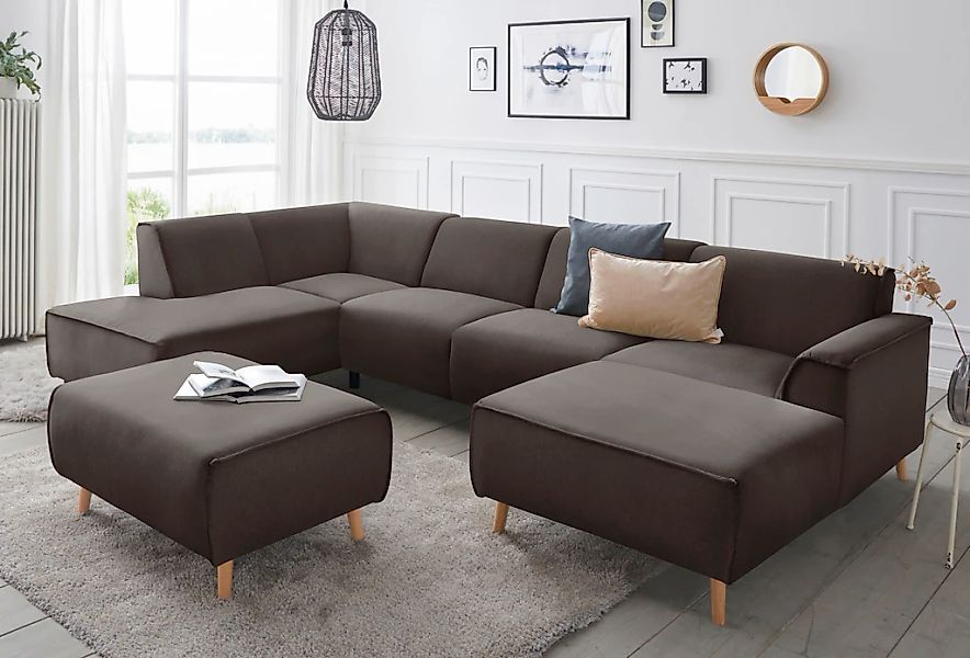 andas Wohnlandschaft "Janek Scandic Design, elegant und zeitlos U-Form", mi günstig online kaufen