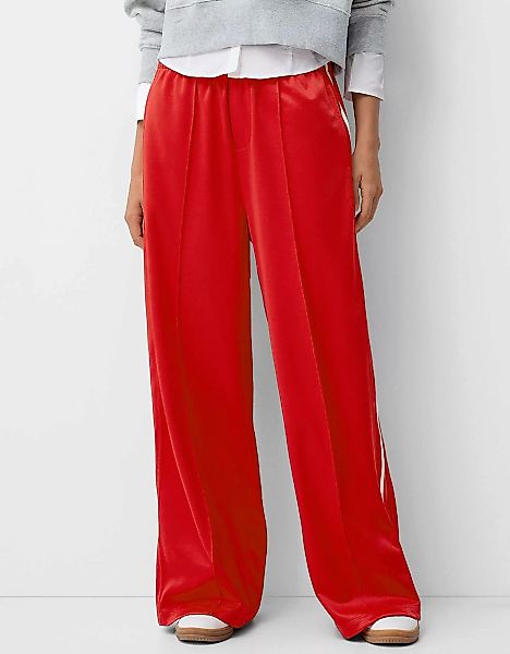 Bershka Hose Mit Seitlichem Streifen Damen M Rot günstig online kaufen