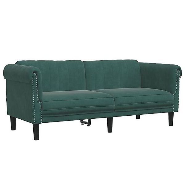 vidaXL Sofa, 2-Sitzer Dunkelgrün Samt günstig online kaufen