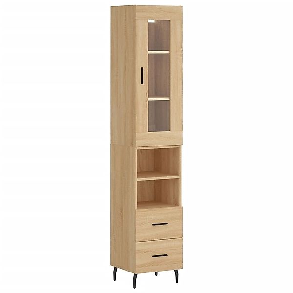 vidaXL Highboard Sonoma-Eiche 34,5x34x180 cm Holzwerkstoff 3199316 günstig online kaufen