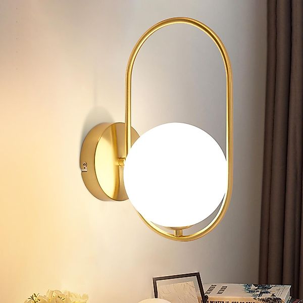Nettlife Wandleuchte Innen Gold Moderne Glas günstig online kaufen