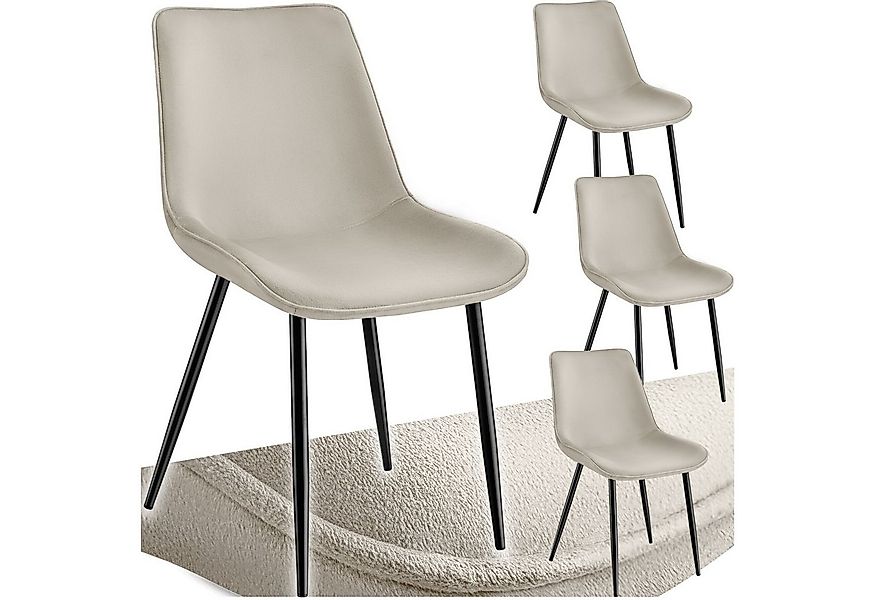 tectake Esszimmerstuhl Set Stuhl Monroe Samtoptik (Set, 4 St), Ergonomisch günstig online kaufen
