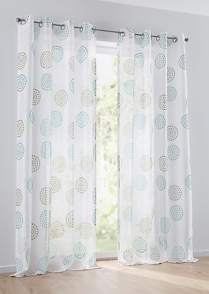 Kutti Vorhang "Bella" Ösen 1 Stk. tlg. Gardine, halbtransparent, Ausbrenner günstig online kaufen