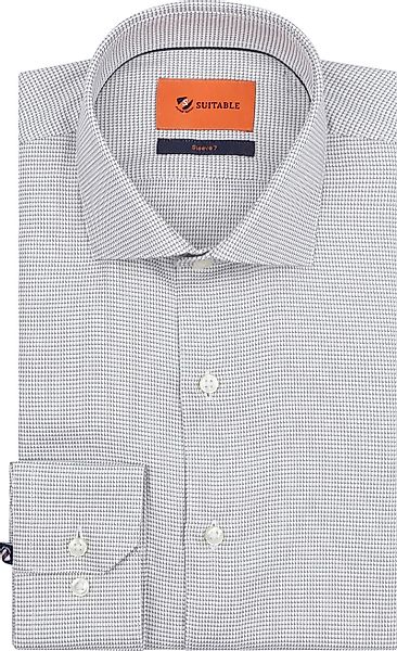 Suitable Hemd Extra Long Sleeves Druck Taupe - Größe 42 günstig online kaufen
