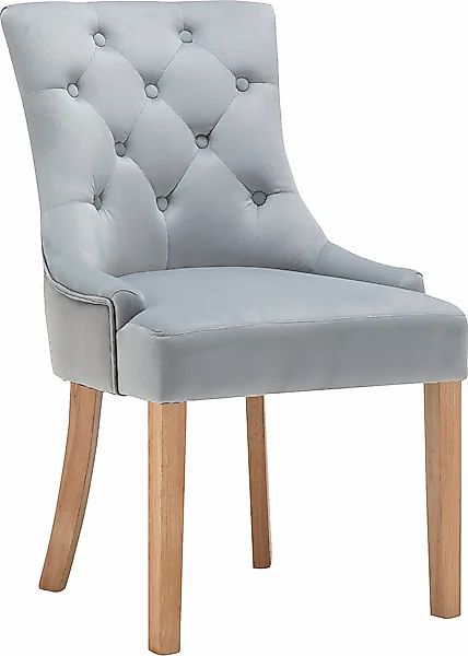 Leonique 4-Fußstuhl »Doncaster«, (Set), 2 St., Samt, mit Knopfheftung im Rü günstig online kaufen