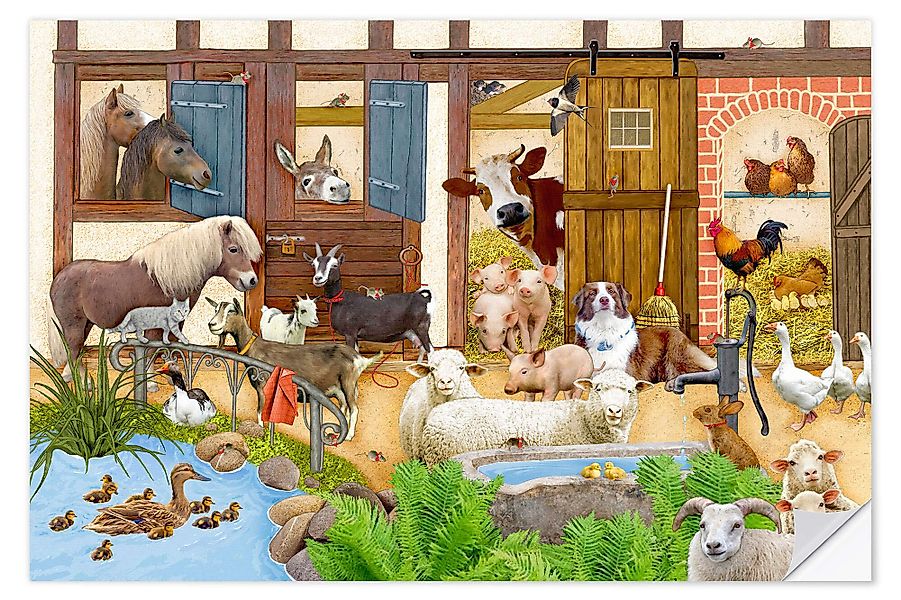 Posterlounge Wandbild Tiere auf dem Bauernhof, günstig online kaufen
