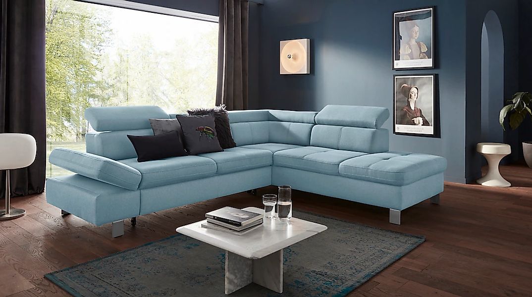 exxpo - sofa fashion Ecksofa "Fiji, L-Form", mit Kopf- bzw. Rückenverstellu günstig online kaufen