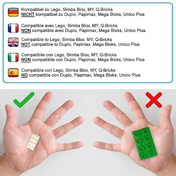 Katara 120 Steckbausteine 4x2 Noppen, Spielzeug Konstruktionsspielsteine, ( günstig online kaufen