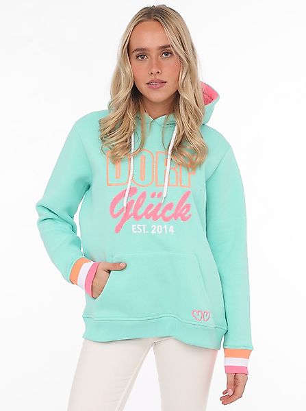 Zwillingsherz Sweater ""Dorfglück"" mit ländlichem Charme, bunter Stickerei günstig online kaufen