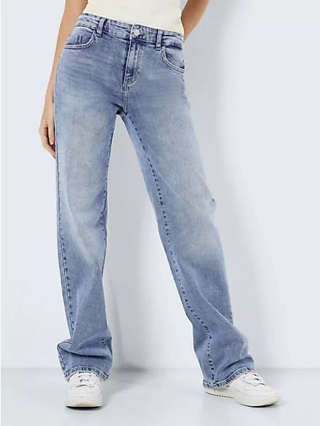 Noisy may Schlagjeans Wide Leg Jeans Straight Denim NMYOLANDA 5435 in Blau günstig online kaufen