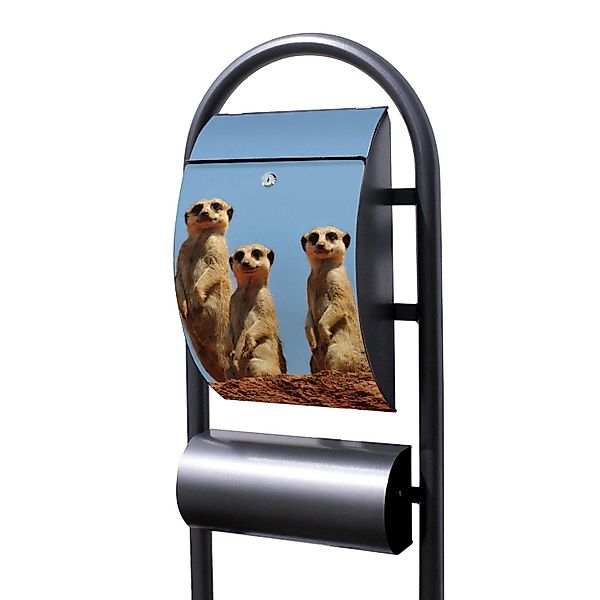 Banjado Standbriefkasten Hammerschlag Optik Größe 150x47x22cm Postkasten Fr günstig online kaufen