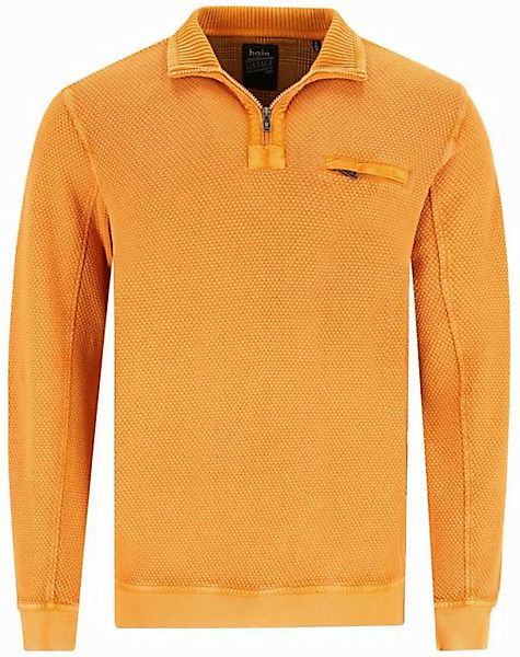 Hajo Sweatshirt Herren Sweatshirt mit Troyer Kragen (1-tlg) Baumwolle günstig online kaufen