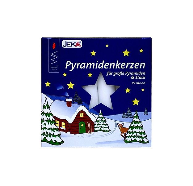 Ebersbacher Kerzenfabrik Tafelkerze Pyramidenkerze weiß 18x105mm 18 Stück günstig online kaufen