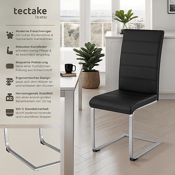 tectake Esszimmerstuhl Set Schwingstuhl (Set, 8 günstig online kaufen