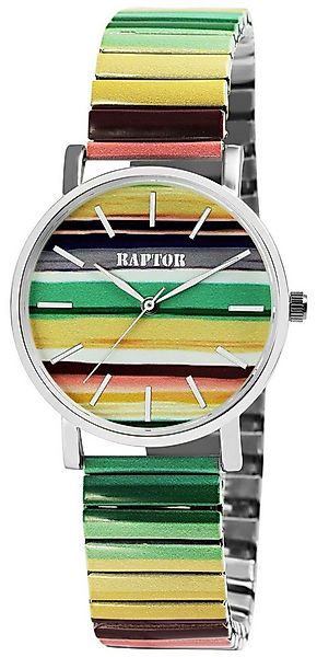 Raptor Quarzuhr Colorful Edition mit Edelstahlzugarmband, 3 ATM, Mineralgla günstig online kaufen