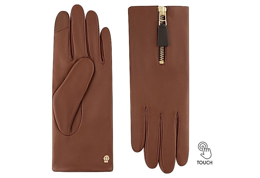 Roeckl Lederhandschuhe York Touch Fingerhandschuhe mit Reißverschluss günstig online kaufen
