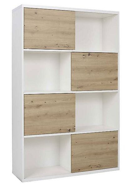 Feldmann-Wohnen Bücherregal Kora, 1-tlg., 115x37x179cm weiß Artisan Eiche günstig online kaufen