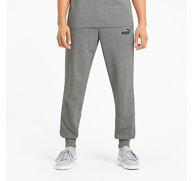PUMA Jogginghose Freizeit Essential Logo (Mischgewebe) lang hellgrau Herren günstig online kaufen