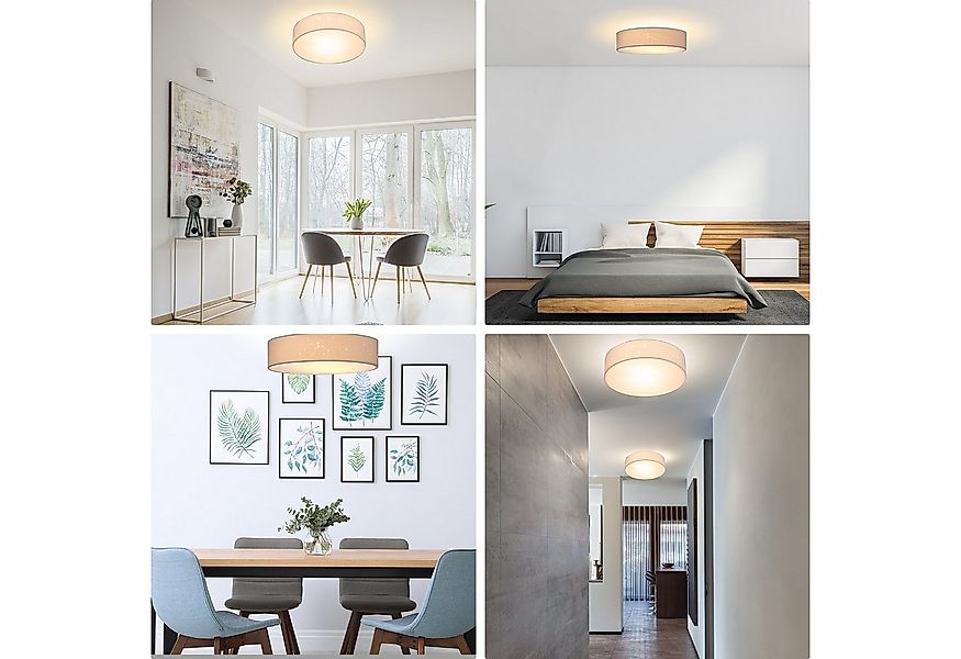 monzana Deckenleuchte, 30 cm, Sternenhimmel Rund Stoffschirm 30 cm 1-Flammi günstig online kaufen