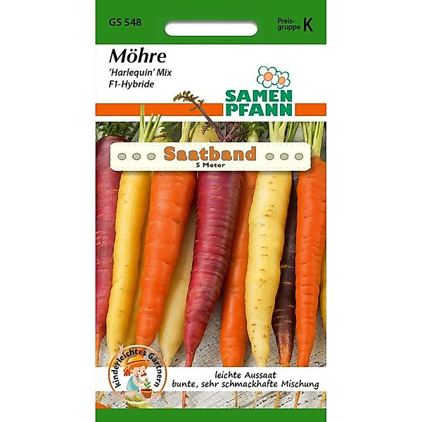 SAMEN PFANN Möhre Harlequin Mix F1 Saatband günstig online kaufen