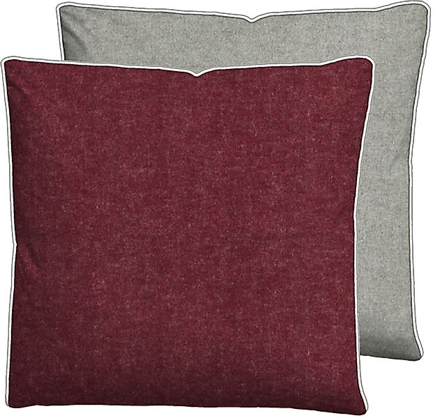Biberna Kissenbezug "Hermal Flanell mit Reißverschluss, Melange-Optik, Wend günstig online kaufen
