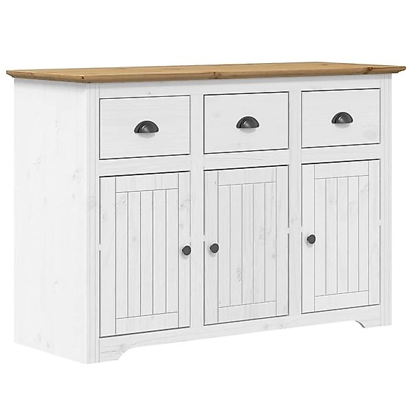 vidaXL Sideboard BODO Weiß und Braun 115,5x44x80 cm Massivholz Kiefer 35506 günstig online kaufen