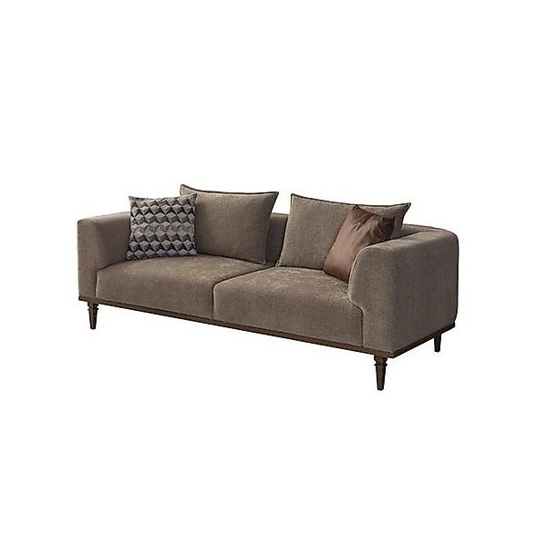 Xlmoebel Sofa Sofa-Set mit vier und drei Sitzen in Braun aus Stoff - Polste günstig online kaufen