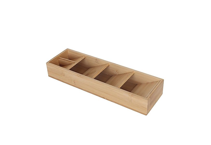 relaxdays Besteckkasten Besteck Organizer Bambus 5 Fächer günstig online kaufen
