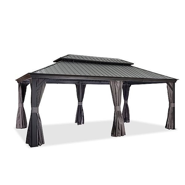 PURPLE LEAF Pavillon Außenbereich Alu Gartenpavillon günstig online kaufen