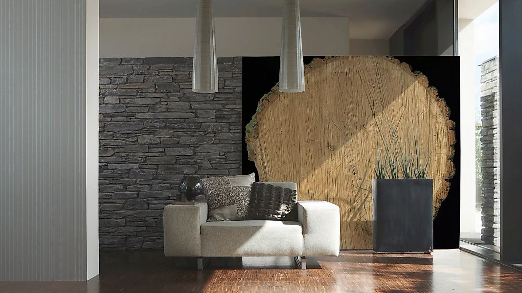 Architects Paper Fototapete »Oak Slice«, Vlies, Wand, Schräge günstig online kaufen