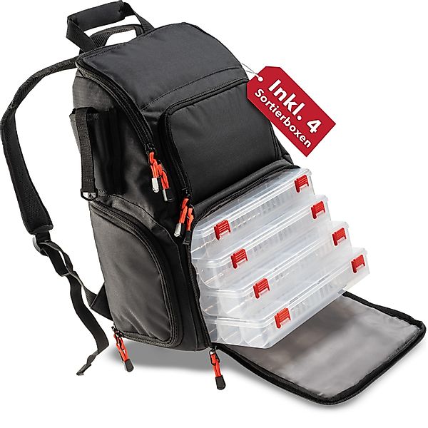 Paradox Fishing Angelrucksack (5-tlg., mit 4 günstig online kaufen