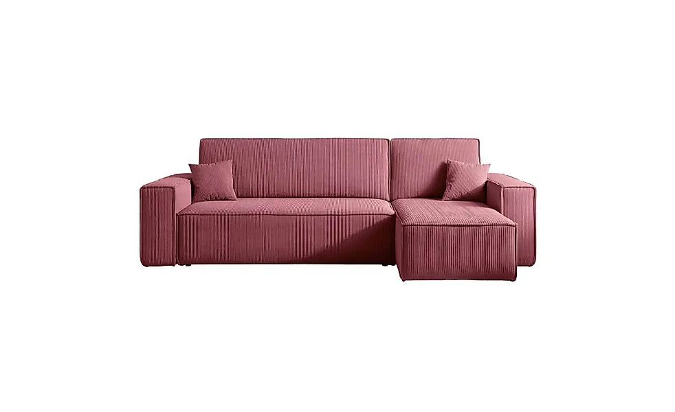 Ecksofa mit Schlaffunktion Scarlo  ¦ rosa/pink ¦ Maße (cm): B: 244 H: 83 Po günstig online kaufen