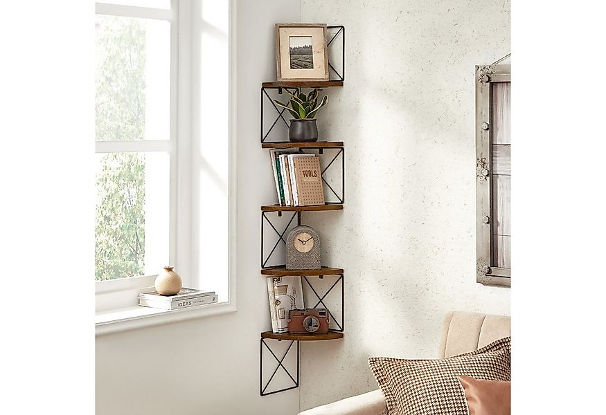 VASAGLE Eckregal, Bücherregal, 5 Ebenen,20 x 20 x 127,5 cm,Zickzack-Design günstig online kaufen