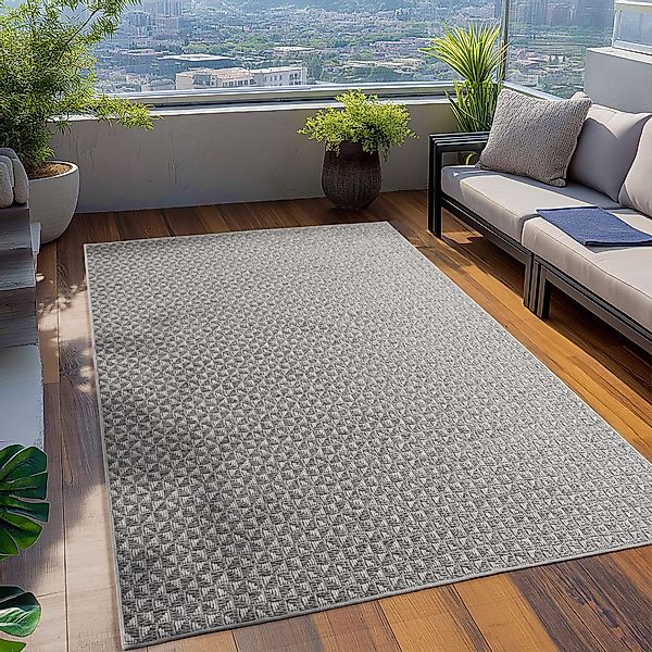 Teppium Teppich Karierter Flachgewebter Teppich, Rechteckig, Höhe: 5 mm, In günstig online kaufen