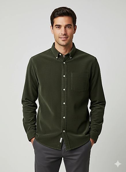 SELECTED HOMME Langarmhemd "SLHREG-DAN CORD SHIRT LS" günstig online kaufen